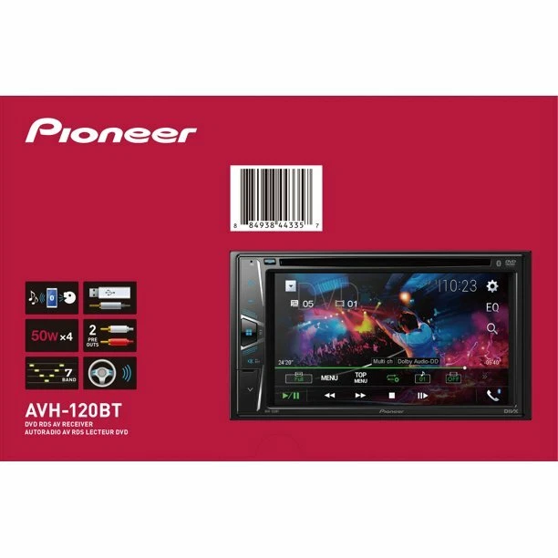 Fantastic Pioneer AVH120BT 6.2 Inch Double Din DVD/MP3/CD Player Touch Screen - Image 3 of 4