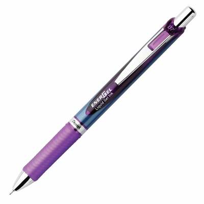 Lot of 3 Pentel BL77V RTX Roller Ball Retractable Gel Pen Violet Ink Medium Pt