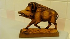 Vintage Plastic BOAR/Wild Pig Figurine 7.6" x 2.2" and 6.6" tall