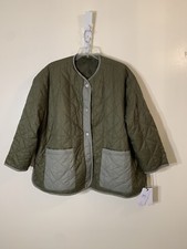 Giacca Ugg Amilea reversibile pelliccia sintetica trapuntata oversize verde nuova con etichetta taglia L $268,00