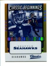 2021 Panini Classics Classic Beginnings /75 Gold #CB-DE - D'Wayne Eskridge 🏈 RC