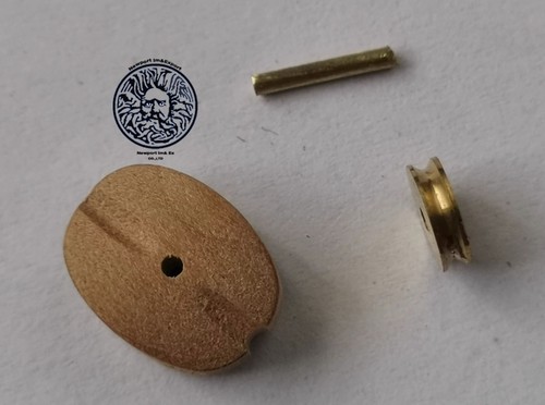 Professional Top-level Pear Wood Brass Pulley Wooden Model Ship Fittings-10 Pcs - Picture 6 of 8