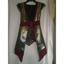 Metallic Gold and Burgundy Mortal Combat Costume FLASHING LIGHTS WORK