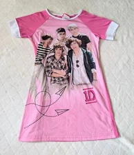 One Direction Nightgown Pajamas Girl's Size 7/8  1D Pink PJ'S Harry Louis Liam