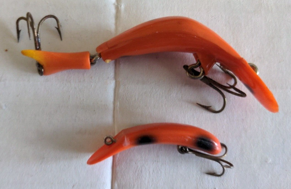 8 Lot Vtg Wooden Lazy Ike Brook's Baby Reefer Double Tandem Hook