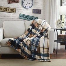 Tache Soft Flannel Plaid Tartan Throw Blanket Winter Cabin Boho Farmhouse