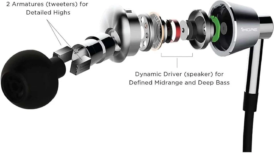 1Más Auriculares Triple Driver LTNG Lightning - Plateados Foto 4 de 4