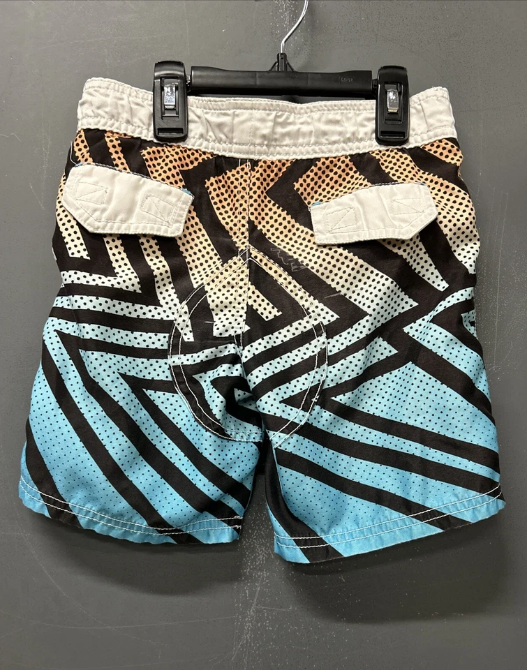 Pantalones cortos de natación Shaun para niño blanco azul y naranja Ombré talla XS Foto 4 de 4