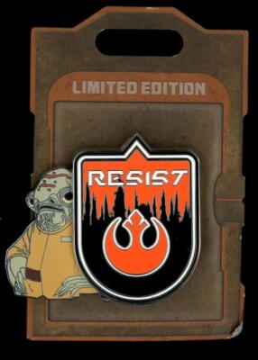 Star Wars Galaxy's Edge Resist Logo Slider Admiral Ackbar Vi Moradi Disney Pin