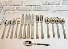 Lenox ESQUIRE 15 PCS Glossy Stainless 2 Place Settings Plus Forks Spoons Knives