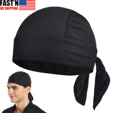 Doo Rag Sweat Wicking Cooling Dew Rag Helmet Liner Head Wrap Bandana Skull Caps