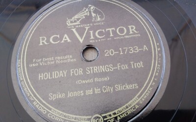 Spike Jones 78rpm Single 10-inch Victor Records #20-1733 Holiday for ...
