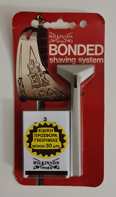 Vintage WILKINSON SWORD BONDED Razor in original blister BRAND NEW