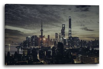 Wandbild Großstadt Big City night Asia New York Tokyo Shanghai Dubai Toronto