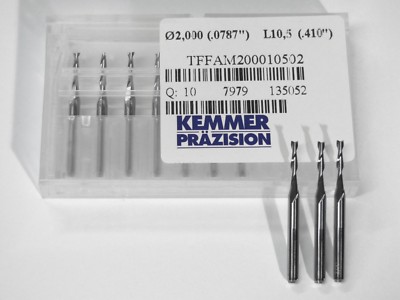 VHM Fräser D 2,0 mm 2- Schneider NEU 3 Stück Kemmer Präzision CNC Fräsmaschine