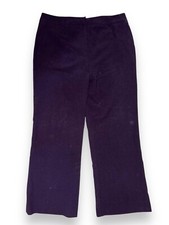 St. John Collection Wide Leg Stretchy Wool Trouser in Plum Purple size 10