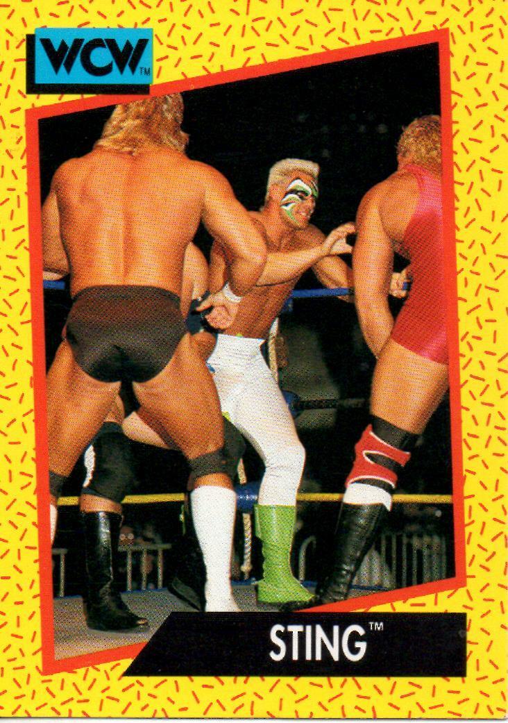 Sting WCW Wrestling Trading Card Impel 1991 Wrestler Raw HOF WWE