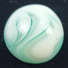 Alley Agate Blue Sky Flame Swirl Vintage Marble MINT!! 21/32