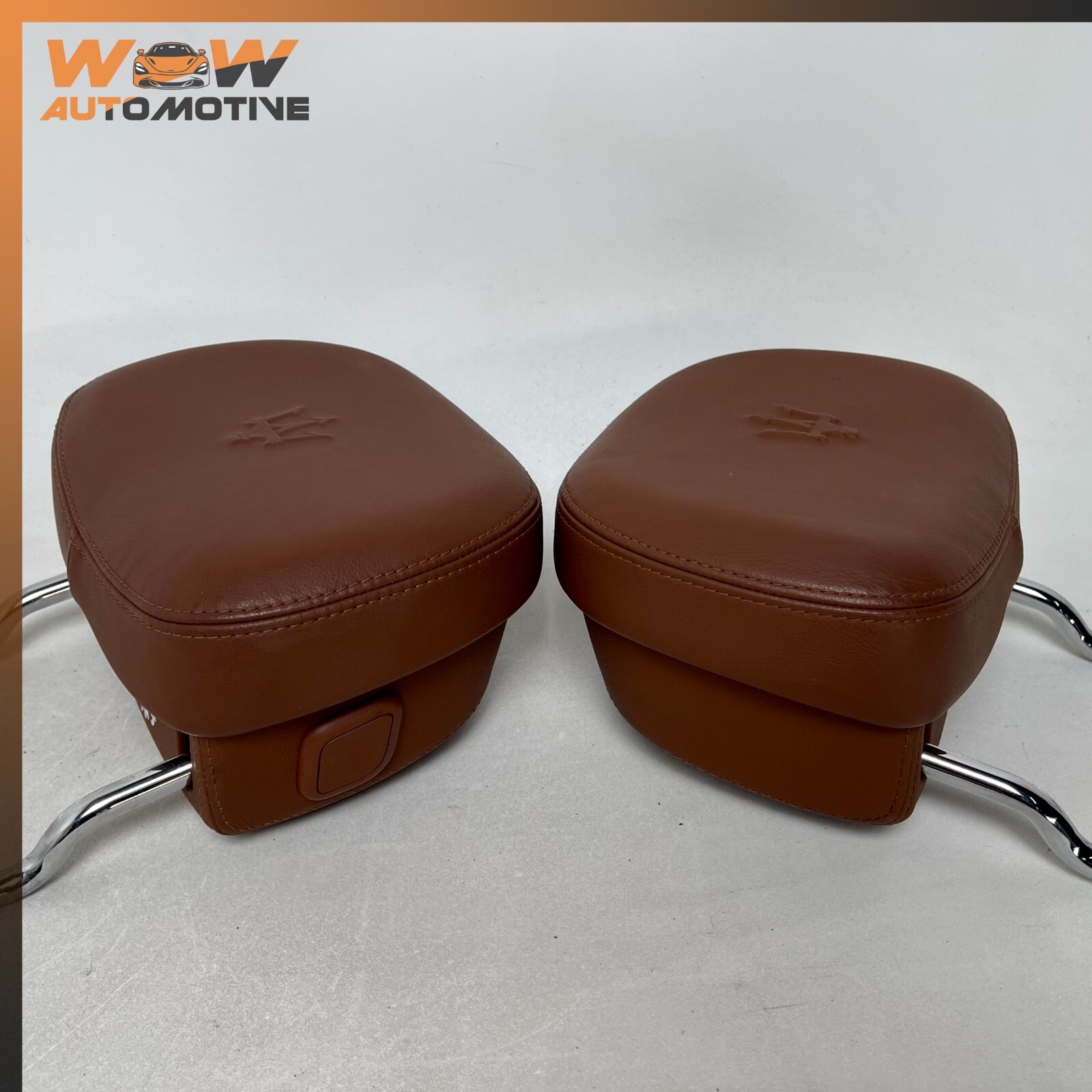14-17 MASERATI GHIBLI FRONT RIGHT & LEFT SIDE HEADREST HEAD REST PAIR SET OEM