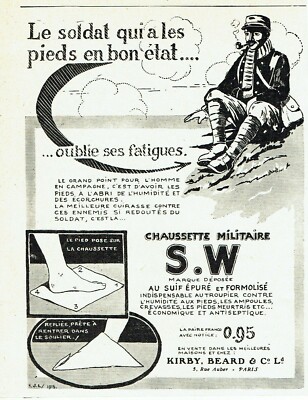 Werbung Advertising 109 1915 S.W. Militärsocken mit reinem Torf Formoli