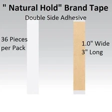 Natural Hold Tape by Walker Tape Co. Straight 1" WIDE Double side Adhesive 1-pk 