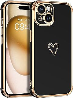 Compatible with iPhone 15 Case| Phone Case iPhone 15| Cute Heart Pattern Slim Fi-image