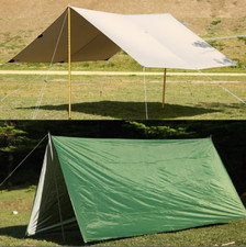 Premium Zeltplane Tarp 3x3 m für Hängematte Outdoor Camping mit Ösen Sonnensegel