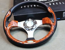 12.5 Golf Cart Steering Wheel 6 Hole Universal Burlwood Ez Go Club Car Yamaha