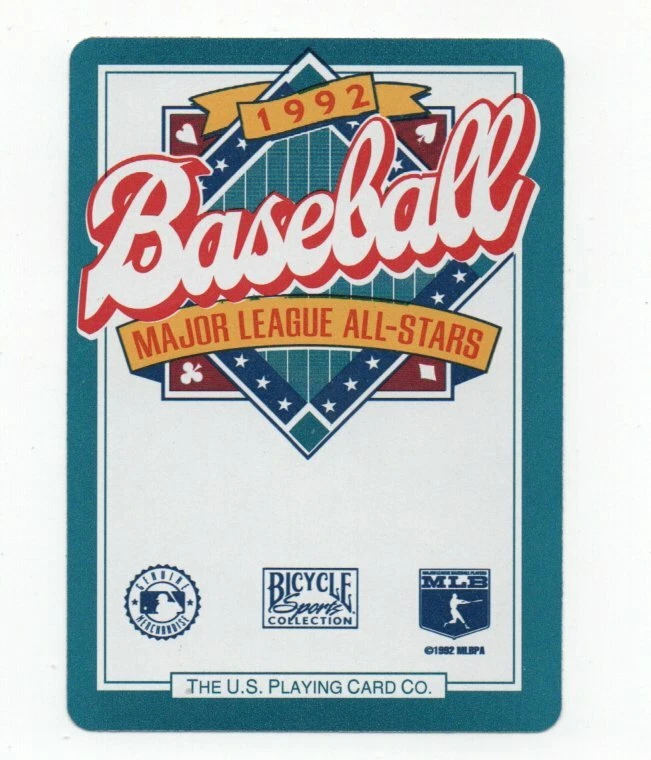 Kevin Brown Texas Rangers 1992 Bicycle Playing Card 9 of Spade - Image 2 of 2