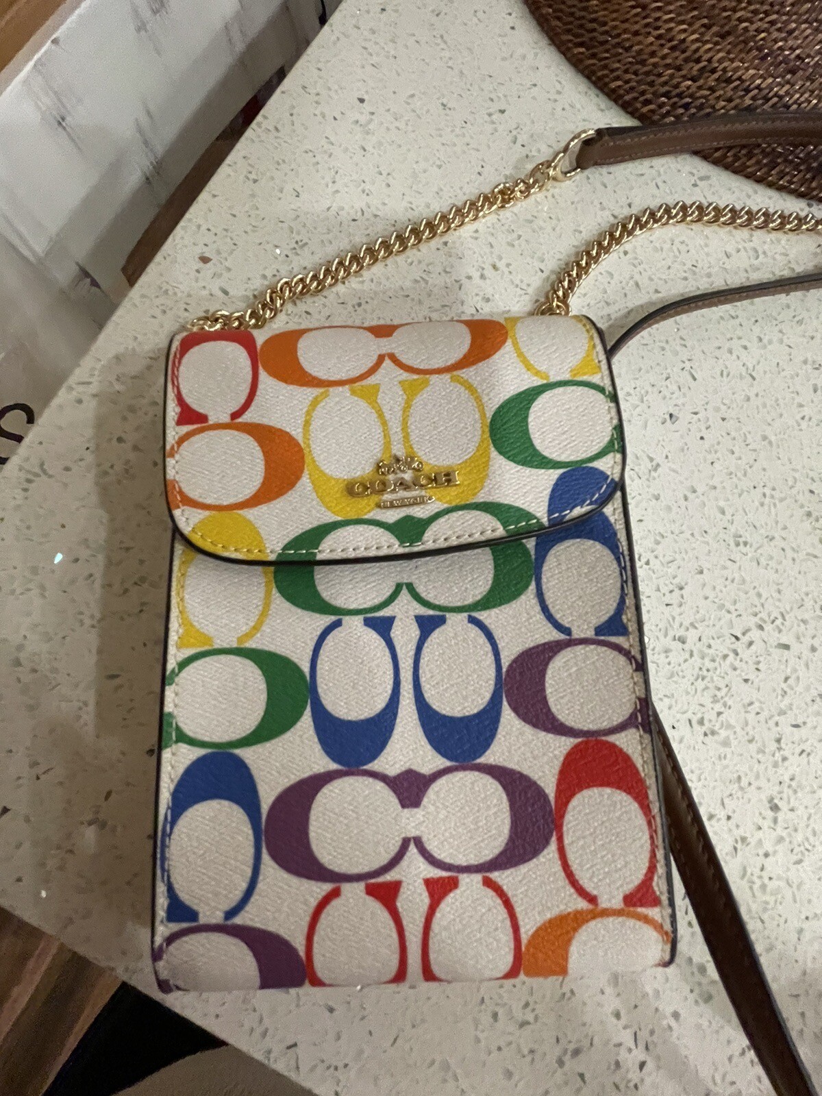 Coach 2398 Signature Rachel Crossbody Rainbow Handbag… Gem