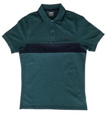 Barbour International Block Stripe Polo Shirt BNWT Small Dark Pine Green New S