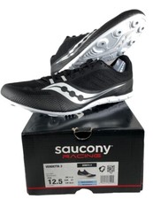 Saucony Mens Vendetta 3 Track Shoes Spike Black/White Size 12.5 Spikes S29073-3