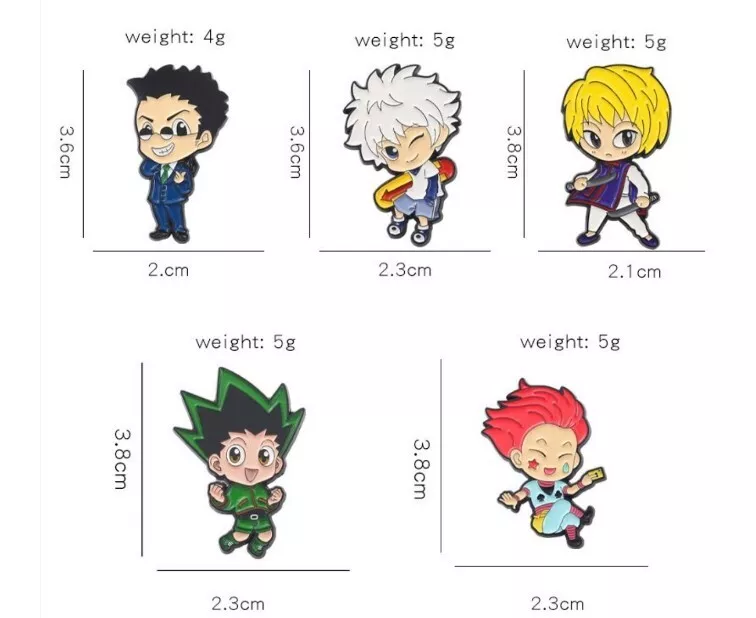 Hunter X Hunter Character 4 Pack Lapel Pin Set