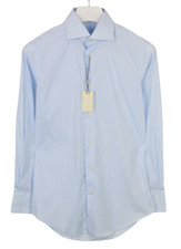 SUITSUPPLY Extra Slim Fit Formal Shirt Men's MEDIUM Stretch Cutaway Blue