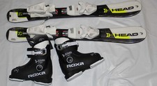 NEW 77cm HEAD Supershape team kids skis with bindings  ROXA boots 15.5 mondo