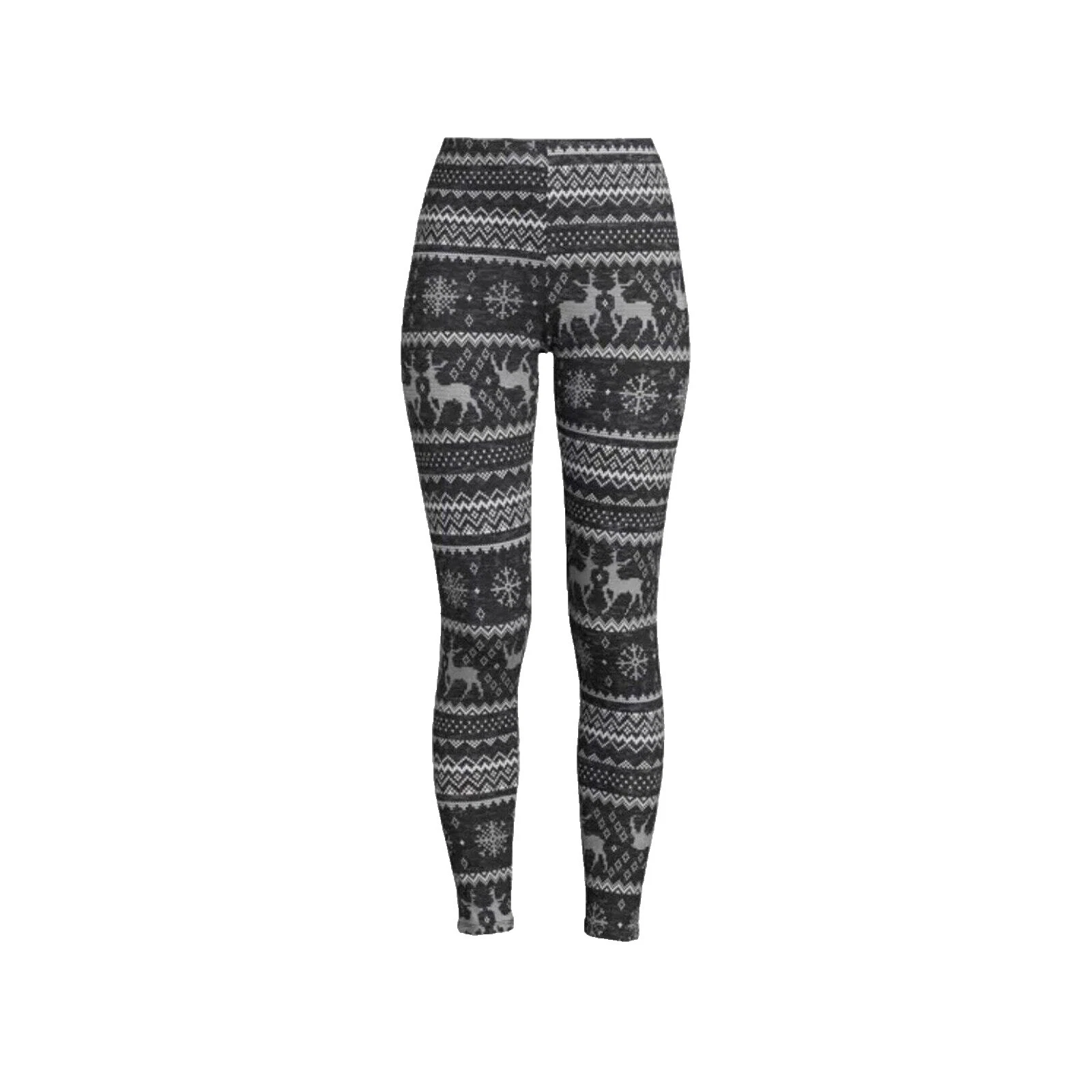 Copo de Nieve Tamaño Regular Negro Leggings para Mujer