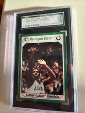 Earvin Magic Johnson #4 1990 Collegiate Collection. Basketball Sport Card SGC 10