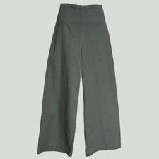 Only Child Women's Dune Cropped Wide Leg Pants Size Small Green Made In USA