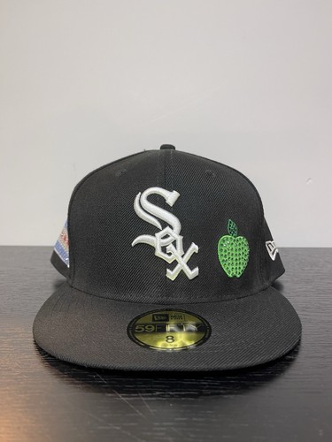 Casquette ajustée Chicago White Sox New Era noire Scored 59FIFTY pour homme