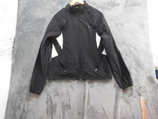 Danskin Now Jacket Womens Large Rich Black Full Zip Athletic Running Lightweight