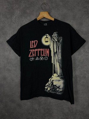 Led Zeppelin concert t-shirt big logo print rock vintage big logo print spellout