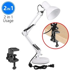 Desk Lamp Adjustable Swing Arm Lamp with Clamp Eye-Caring Reading Desk Light
