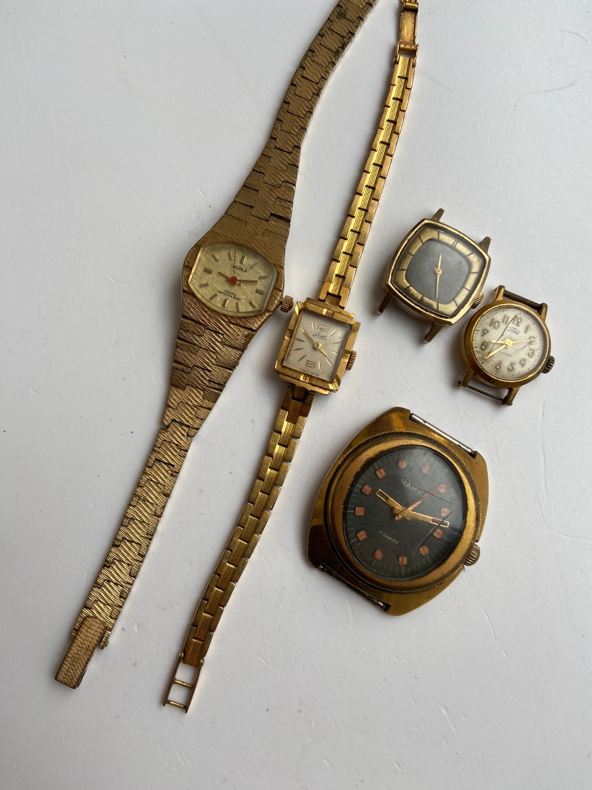 Vintage WRIST WATCH SCRAB AU G GOLD PLATED 10 MICRONS 137 GRAMS G PLAQUE
