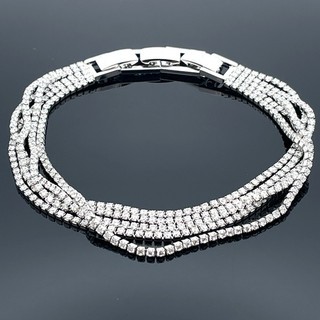 ARMBAND 5 RHG. PALLADINIERT MIT ZIRKONIA SCHMUCKJAGD