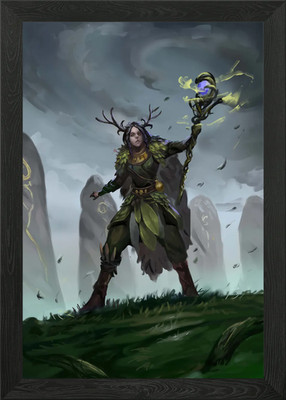 Gerahmtes Wandbild Druidenstein Kreis Poster Leinwanddruck Bild
