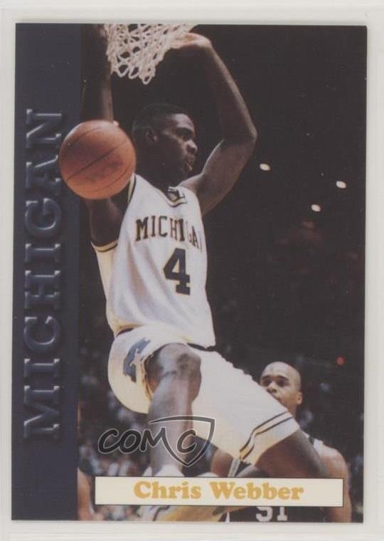 1992-93 Michigan Wolverines Team Issue Chris Webber #8 HOF 6ns