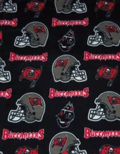 NFL Tampa Bay Buccaneers Black Fleece Craft Sewing Fabric 46 inches 2004 NEW