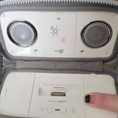 NextPlay Pink Boombox with iPod Dock and Audio Input