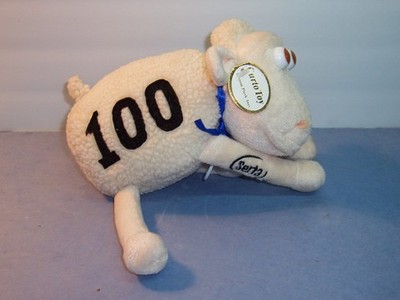 Serta Sleep # 100 Sheep - Plush Stuffed Animal ALL TAGS BROWN EYES - EXC.