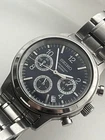 Seiko Sweeping Chronograph Mens Vintage Watch Silver 6T6300A0 Blue Military Dial